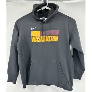 Nike Dri Fit Washington Commanders Long Sleeve Hoodie Pullover Black 2XL
